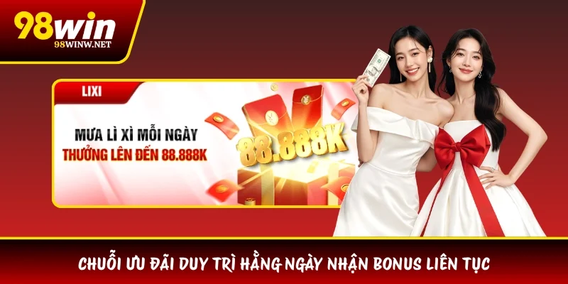 Chuỗi ưu đãi duy trì hằng ngày nhận bonus liên tục