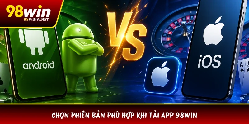 Chọn phiên bản phù hợp khi tải app 98WIN